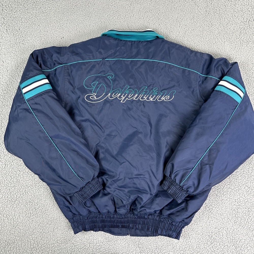 VTG NFL Players INC Miami Dolphins Ricky Williams Jacket Men XL Blue Embroidered - Picture 2 of 16